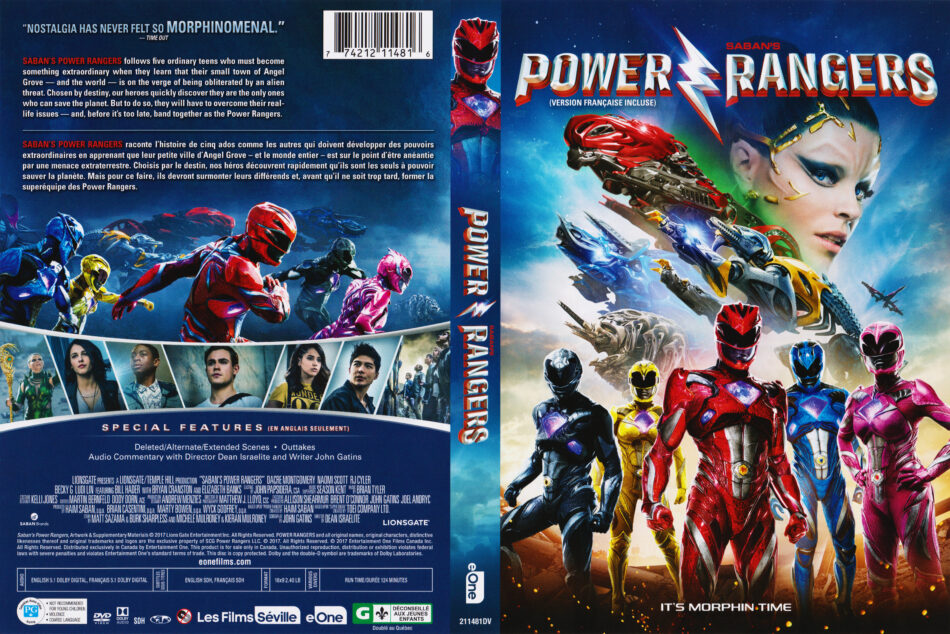 Saban's Power Rangers (2017) R1 DVD Cover - DVDcover.Com