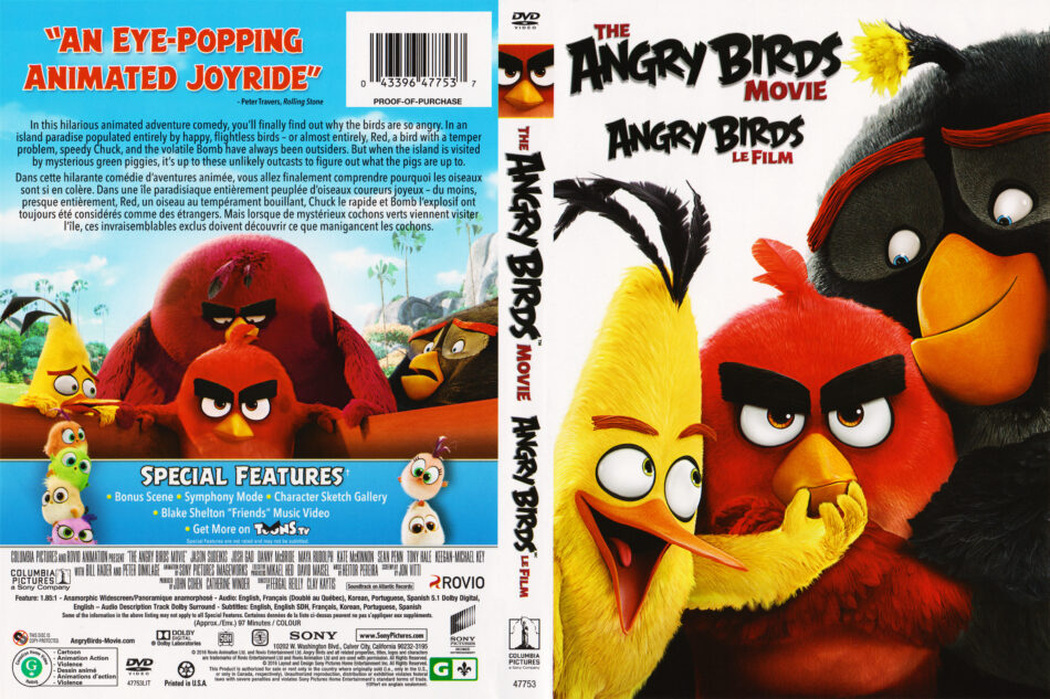 The Angry Birds Movie (2016) R1 DVD Cover - DVDcover.Com