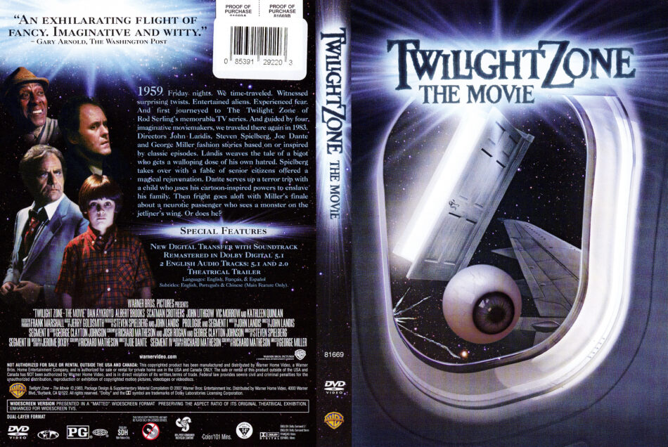 Twilight Zone The Movie 1983 R1 DVD Cover DVDcover.Com