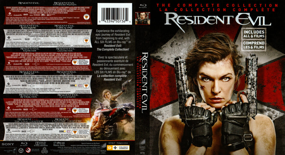 Resident Evil (The Complete Collection) Blu-Ray Cover - DVDcover.Com