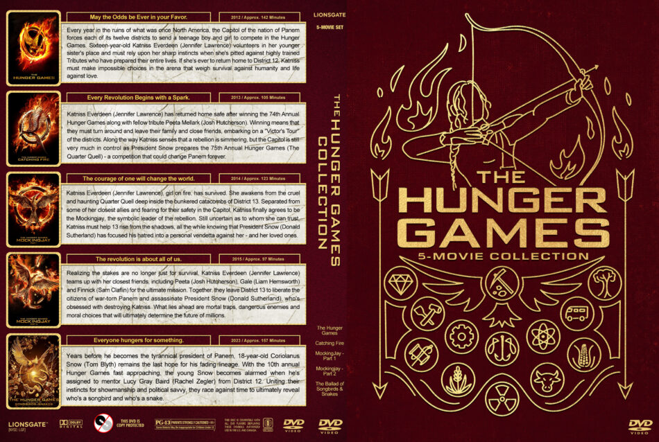 The Hunger Games Collection 5 R1 Custom Dvd Cover Dvdcovercom 6762