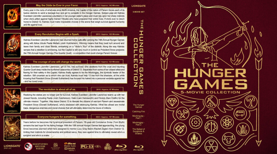 The Hunger Games Collection (5) Custom Blu-Ray Cover - DVDcover.Com