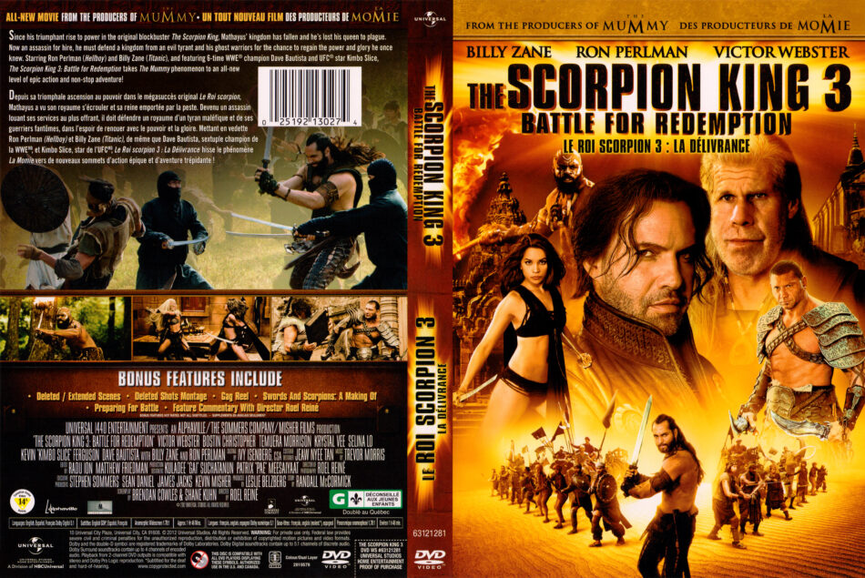 The Scorpion King 3: Battle For Redemption (2012) R1 Dvd Cover 