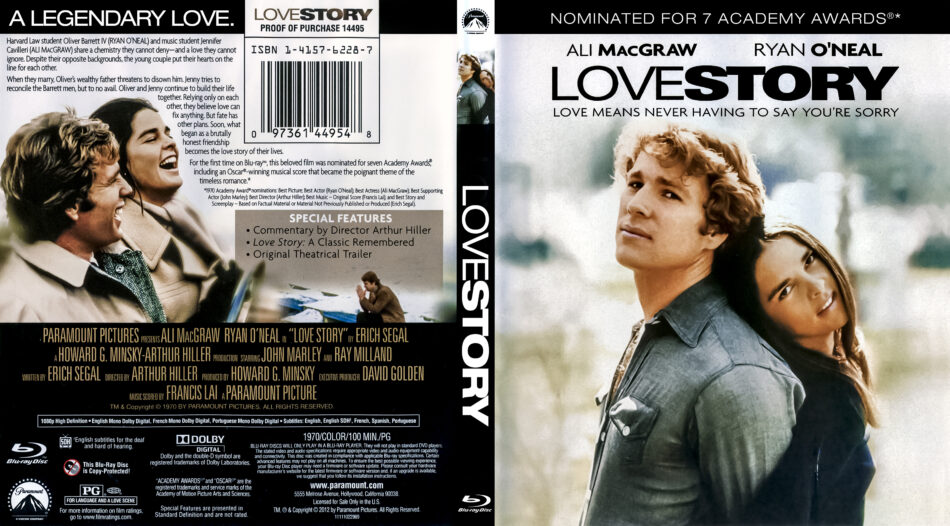 Love Story (1970) Blu-Ray Cover - DVDcover.Com