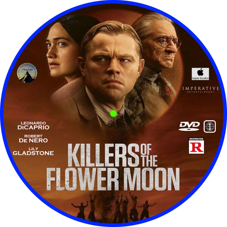 Killers Of The Flower Moon (2023) R1 Custom DVD Label - DVDcover.Com