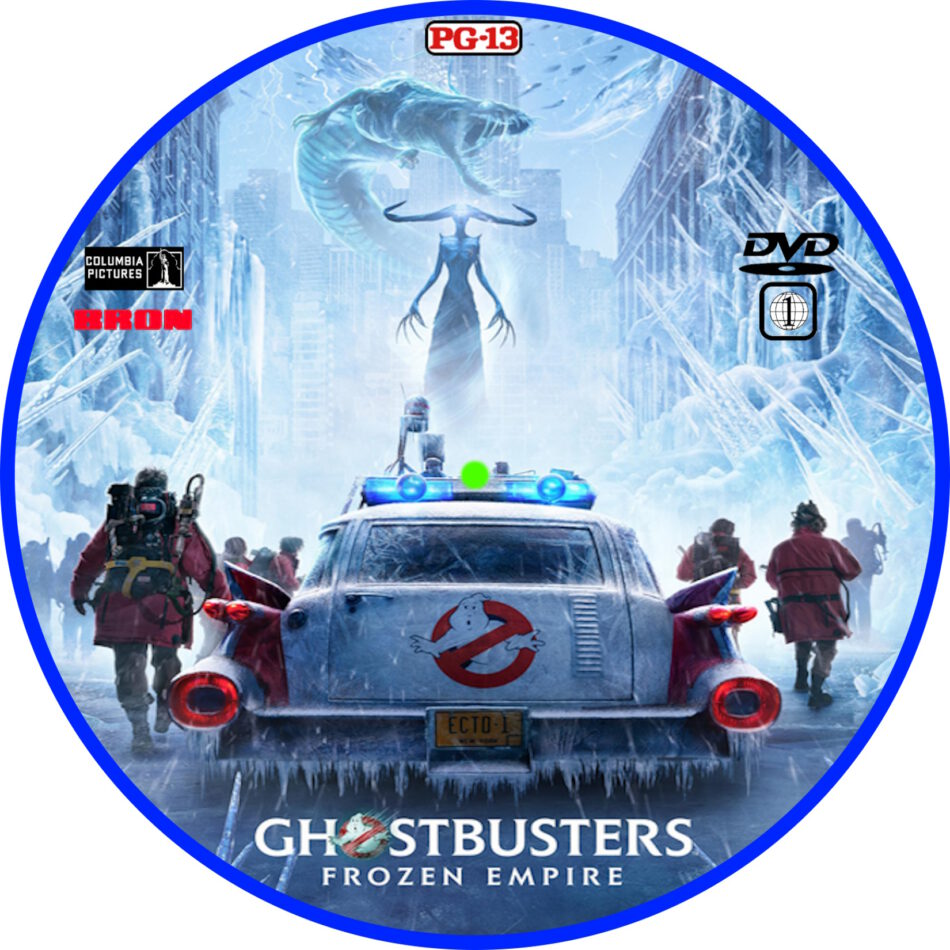 Ghostbusters Frozen Empire (2024) R1 DVD Label