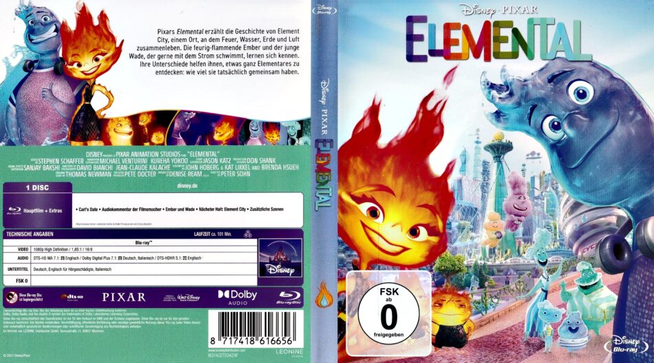 Elemental DE Blu-Ray Cover - DVDcover.Com