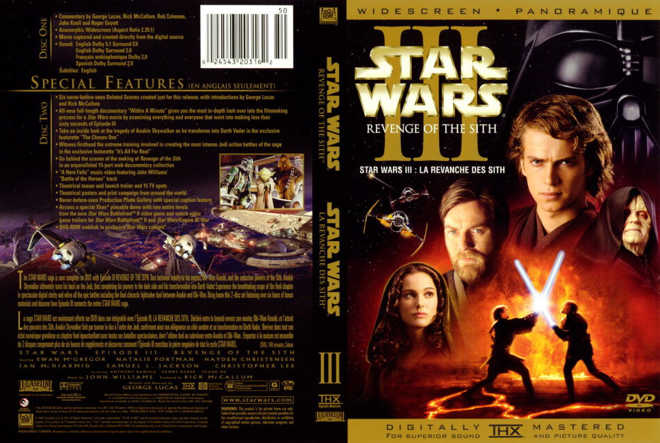 Star Wars: Episode 3 - Revenge of the Sith (2005) R1 DVD Cover