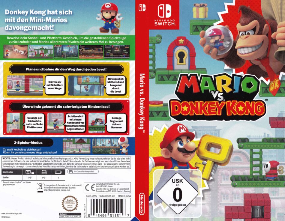 Mario vs. Donkey Kong (2024) NS DVD Cover