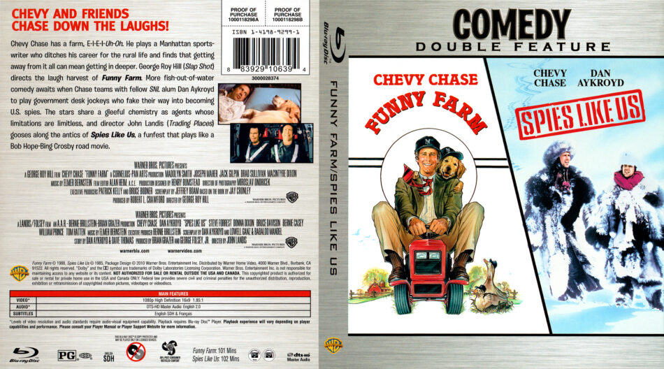 Funny Farm (1988) Spies Like Us (1985) Blu-ray Cover - Dvdcover.com