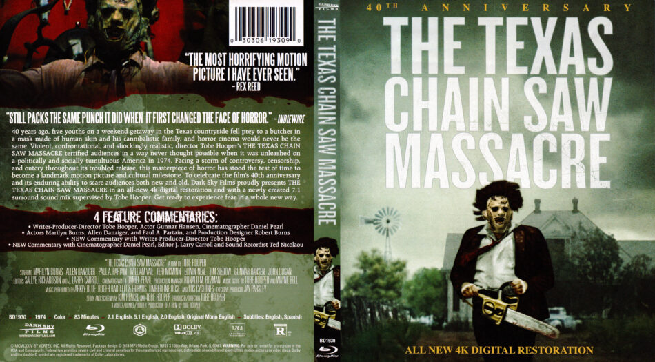 The Texas Chainsaw Massacre (1974) Blu-Ray Cover - DVDcover.Com