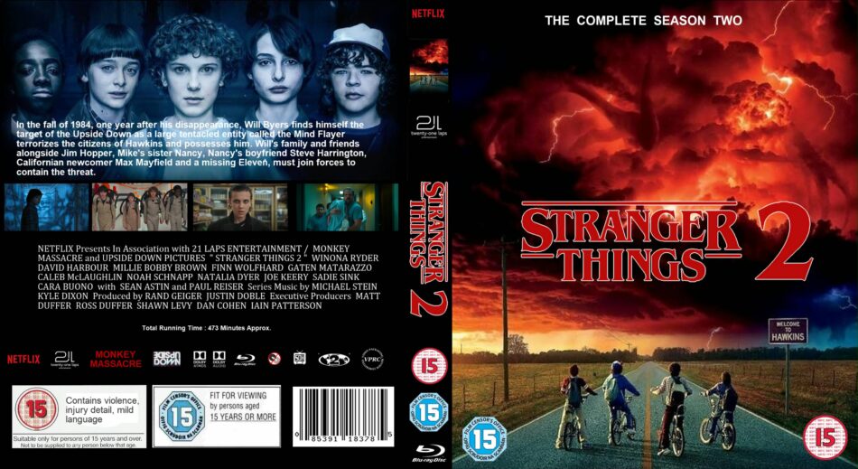 Stranger Things 2 (2017) Custom R2 UK Blu Ray Cover and Labels ...