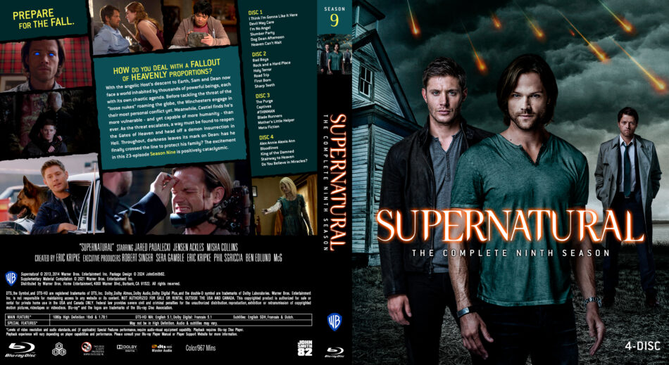 Supernatural: The Complete Ninth Season Custom Blu-Ray Cover - DVDcover.Com