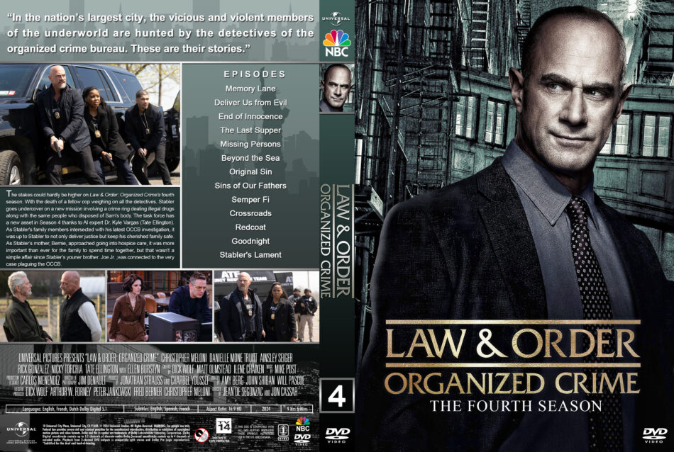 Law & Order: Organized Crime - Season 4 R1 Custom DVD Cover
