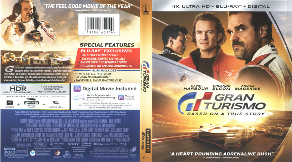 Gran Turismo 4K UHD Cover & Labels - DVDcover.Com