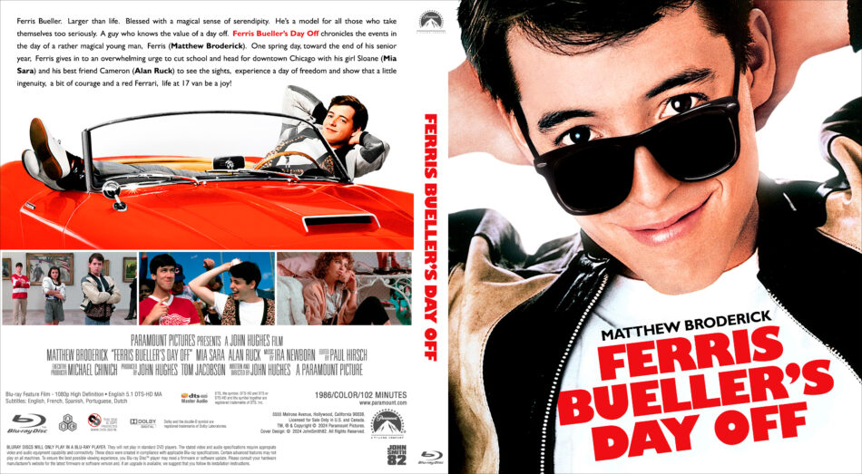 Ferris Bueller's Day Off (1986) Custom Blu-Ray Cover - DVDcover.Com