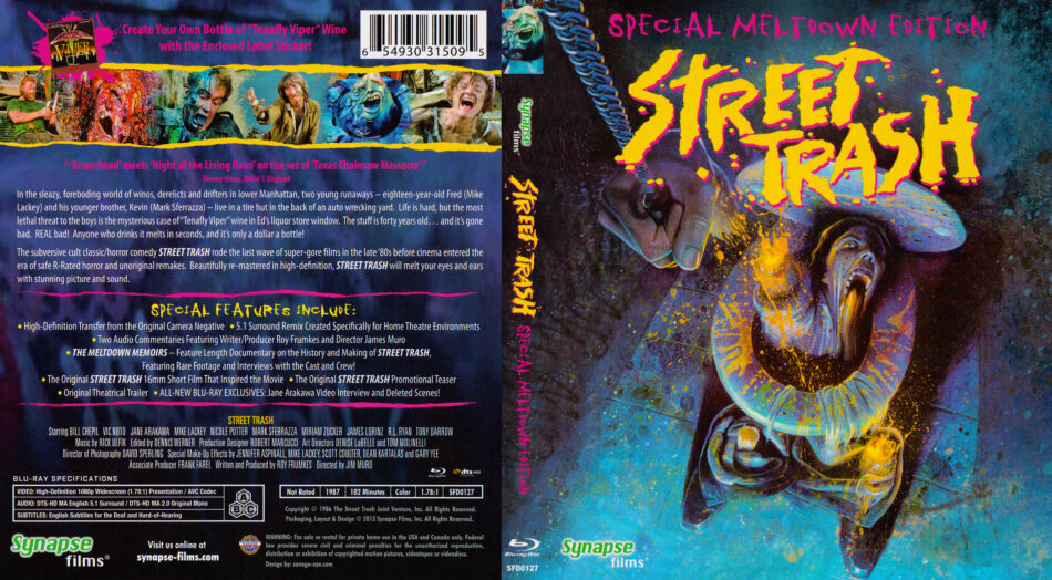 Street Trash (1987) Blu-Ray & DVD Cover - DVDcover.Com