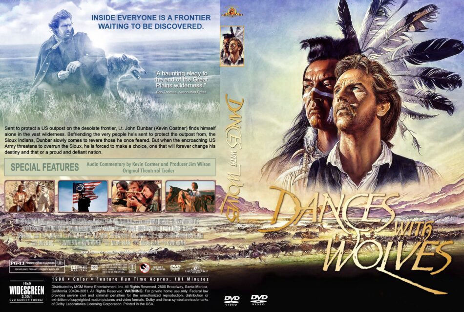 Dances with Wolves (1990) R1 Custom DVD Cover & Label V3 - DVDcover.Com