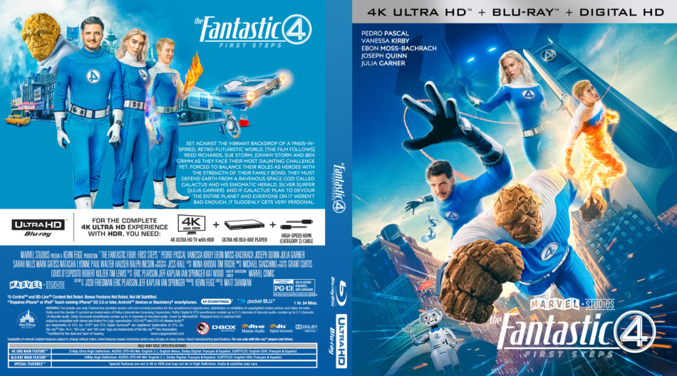 The Fantastic Four: First Steps Custom 4K UHD Cover - DVDcover.Com