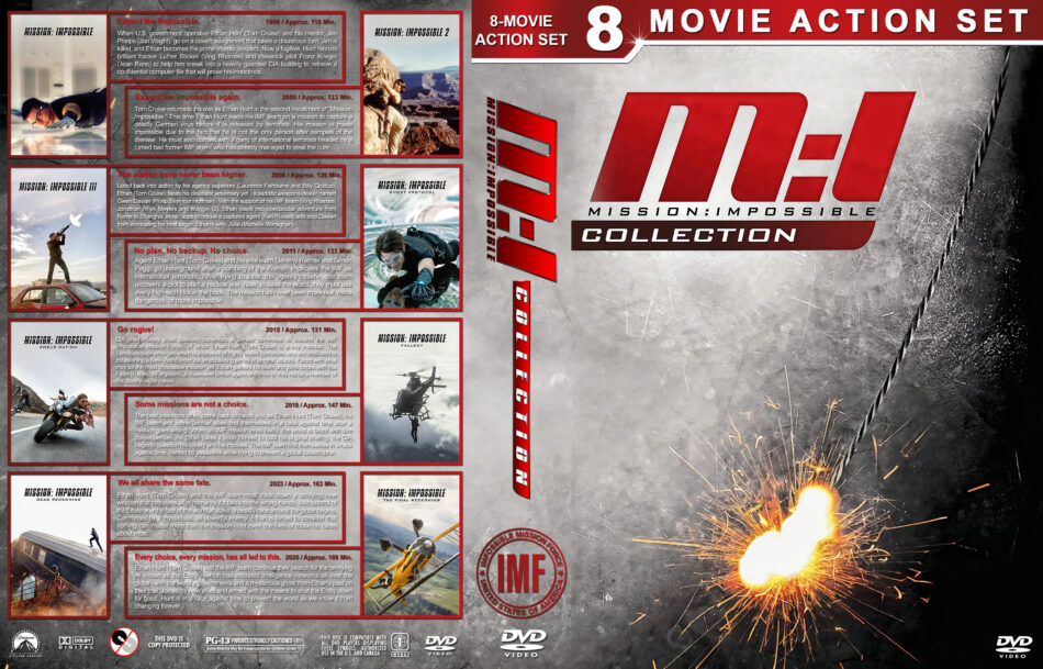Mission Impossible Collection (8) R1 Custom DVD Cover V3