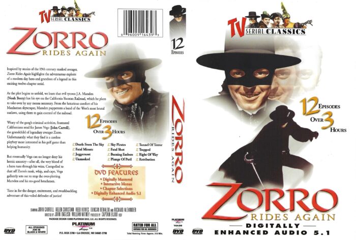Zorro Rides Again (2003) DVD Cover - DVDcover.Com