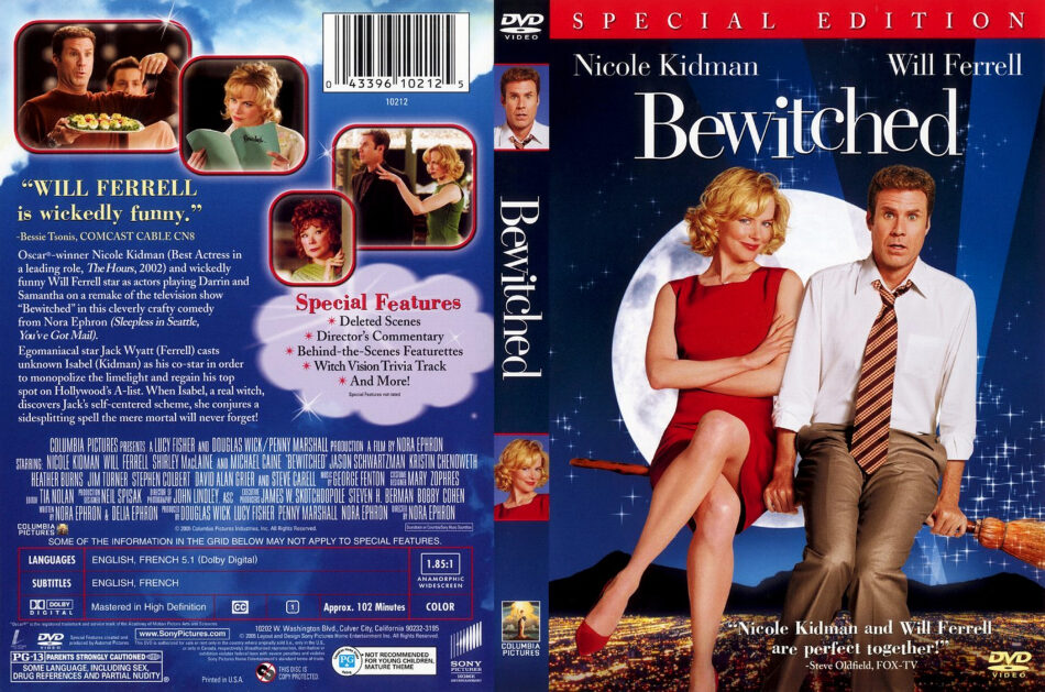 Bewitched (2005) SE R1 - Movie DVD - CD Label, DVD Cover, Front Cover