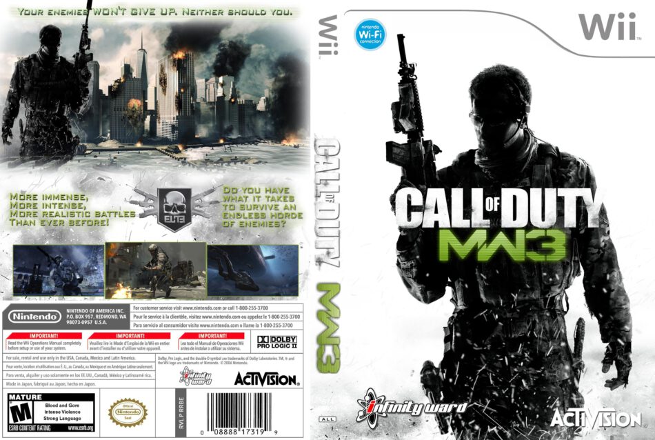 Call Of Duty Modern Warfare 3 (2011) PAL CUSTOM  Wii Cover