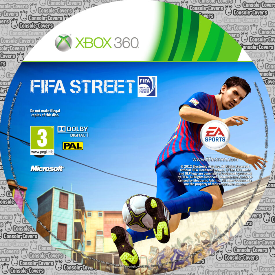 ziekte Huidige Jaar FIFA Street (2012) PAL CUSTOM - Xbox 360 - CD Label, DVD Cover, Front Cover