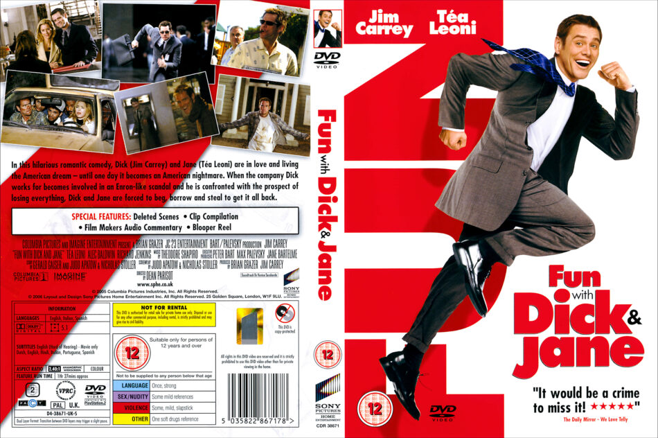 Fun With Dick And Jane 2005 R2 Movie Dvd Cd Label