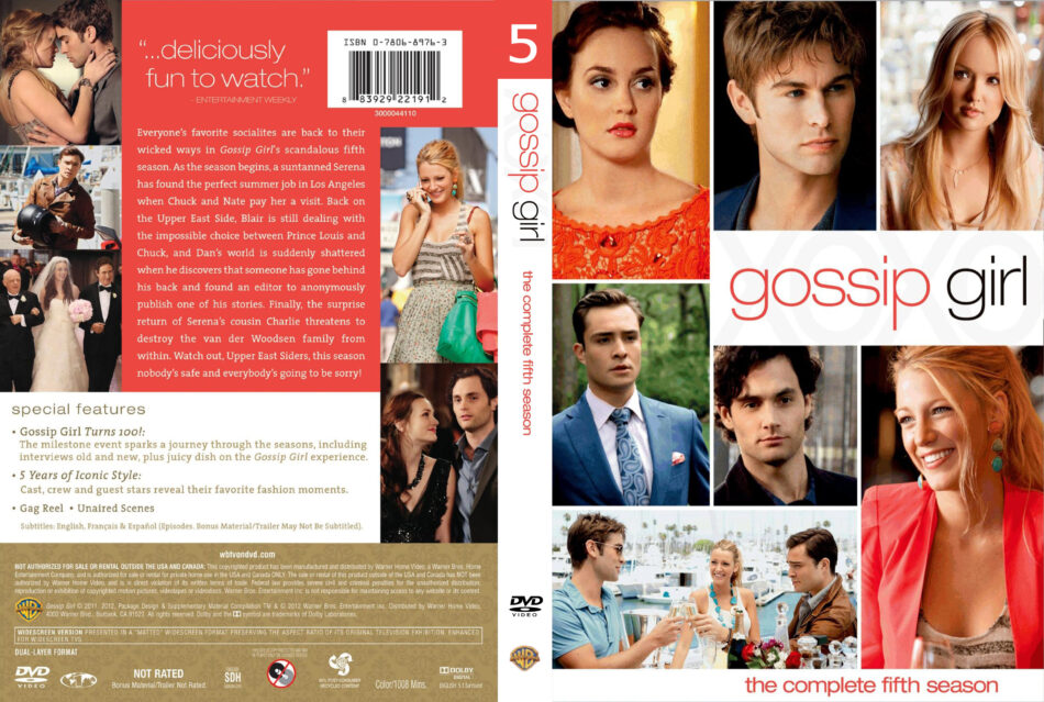 Gossip Girl: The Complete Fifth Season (2011) R1 - TV Series - Front DVD  Cover