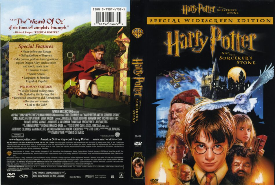 Harry Potter And The Sorcerer S Stone 2001 Ws R1 Movie Dvd Cd Label Dvd Cover Front Cover