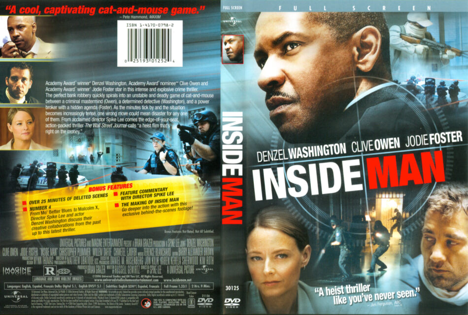 Inside Man (2006) R1 & R2- Movie DVD - CD Label, DVD Cover, Front Cover