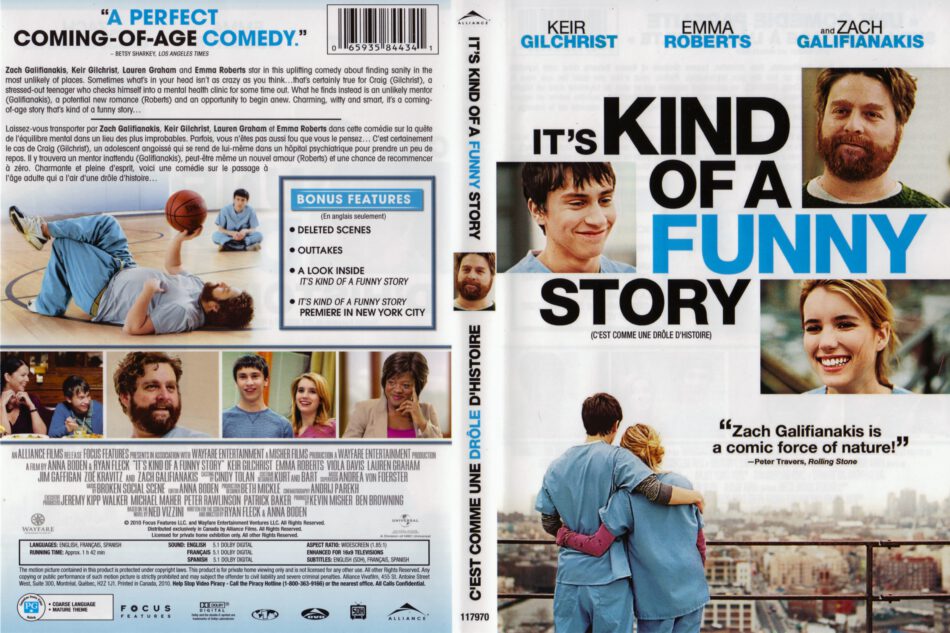 It's Kind Of A Funny Story (2010) FRE/CAN R1 - Movie DVD - CD Label, DVD  Cover, Front Cover
