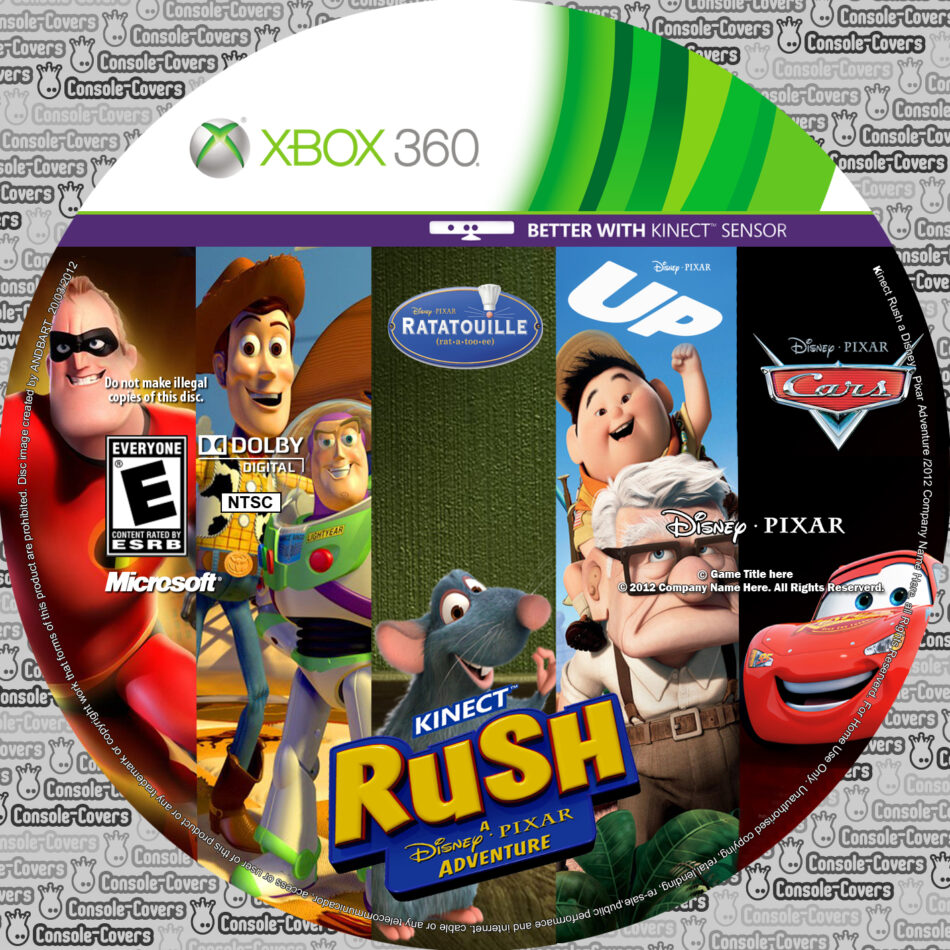 Kinect Rush A Disney Pixar Adventure Xbox 360 Cd Cover Dvd Cover Front Cover