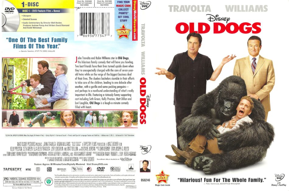 Old Dogs (2009) WS R1 - Movie DVD - CD label, DVD Cover ...