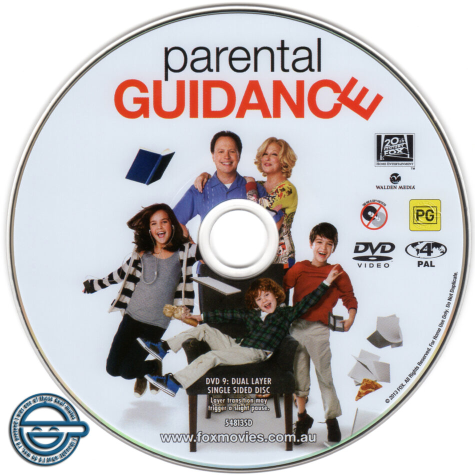 Parental Guidance (2012) R4 - Movie DVD - DVD label