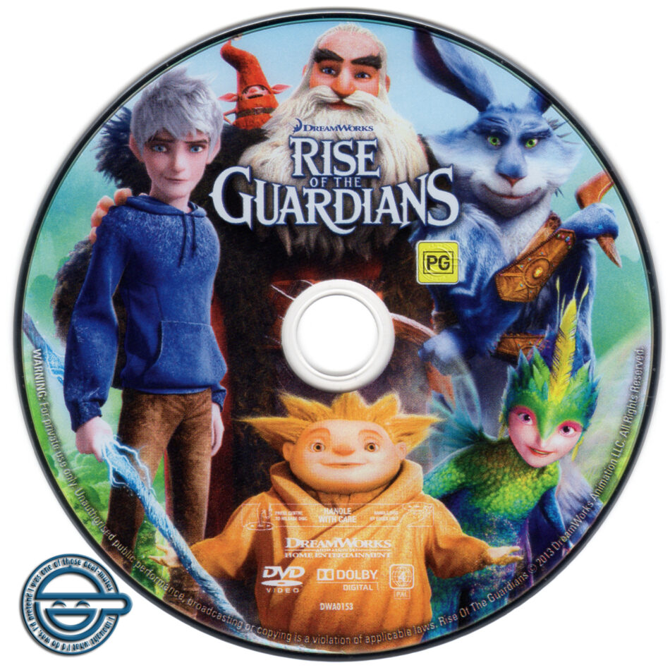 Rise Of The Guardians 2012 R4 Movie Dvd Dvd Label