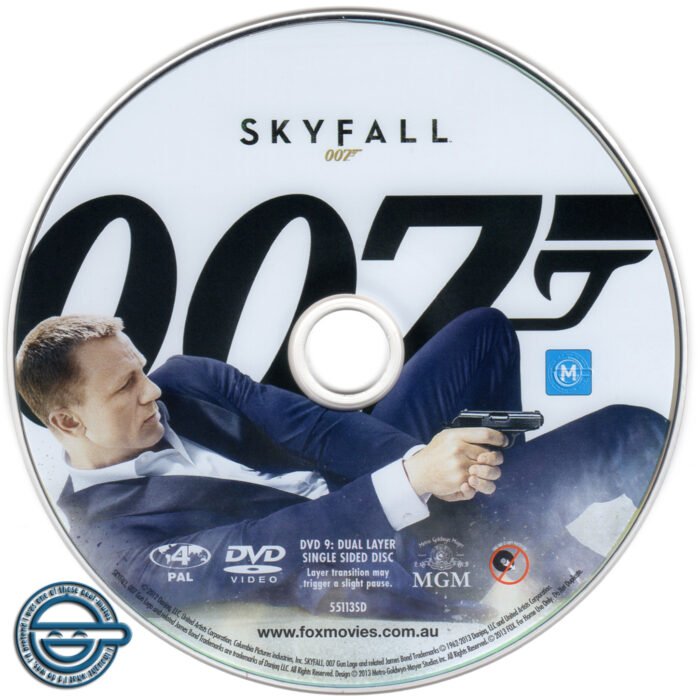 Skyfall (2012) - Movie DVD - DVD label