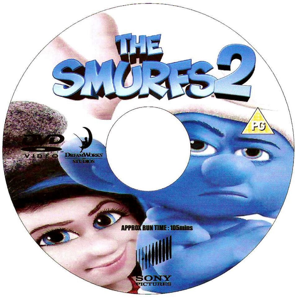 The Smurfs 2 (2013) R2 Custom - Cartoon Dvd - Front Dvd Cover