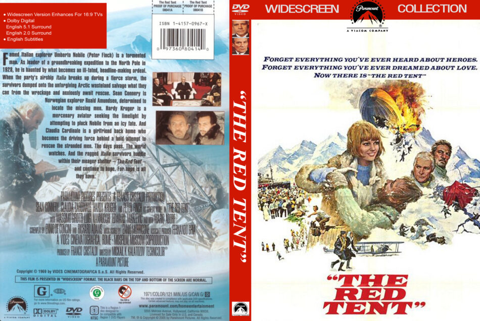 Venlighed Der er en tendens Socialisme The Red Tent (1969) R1 - Movie DVD - Front DVD Cover