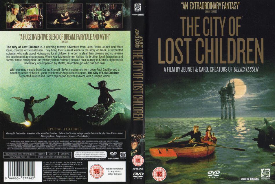 The City Of Lost Children (1995) R2 - Movie DVD - label, DVD Cover, Front Cover