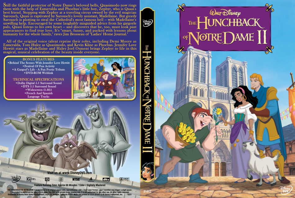 Bluebell Generous leadership The Hunchback Of Notre Dame (2002) II R1 - Cartoon DVD - CD Label, DVD  Cover, Front Cover
