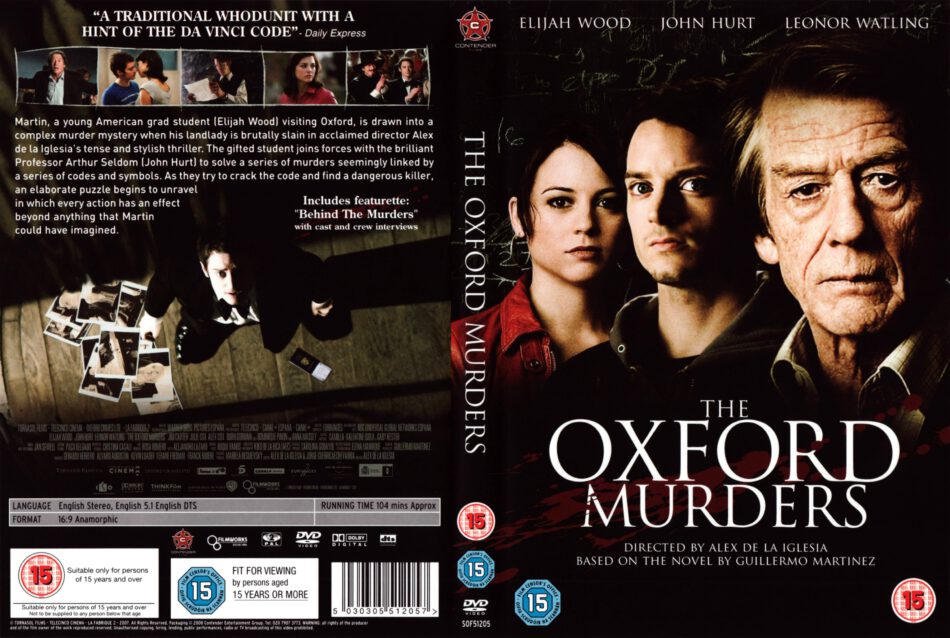 The Oxford Murders (2008) R2 Movie DVD CD label, DVD Cover, Front Cover