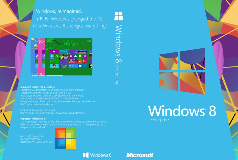 Windows 8 Enterprise - PC Software - Front Custom Cover