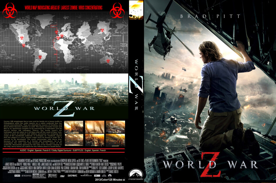 World War Z 13 R1 Custom Movie Dvd Front Dvd Cover