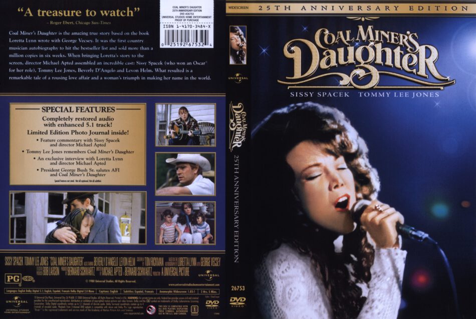 Coal Miners Daughter 1980 25th Anniversary Edition Ws R1 - Movie Dvd - Cd Label Dvd Cover Front Cover