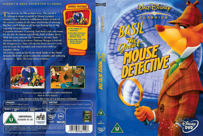 Basil The Great Mouse Detective dvd cover