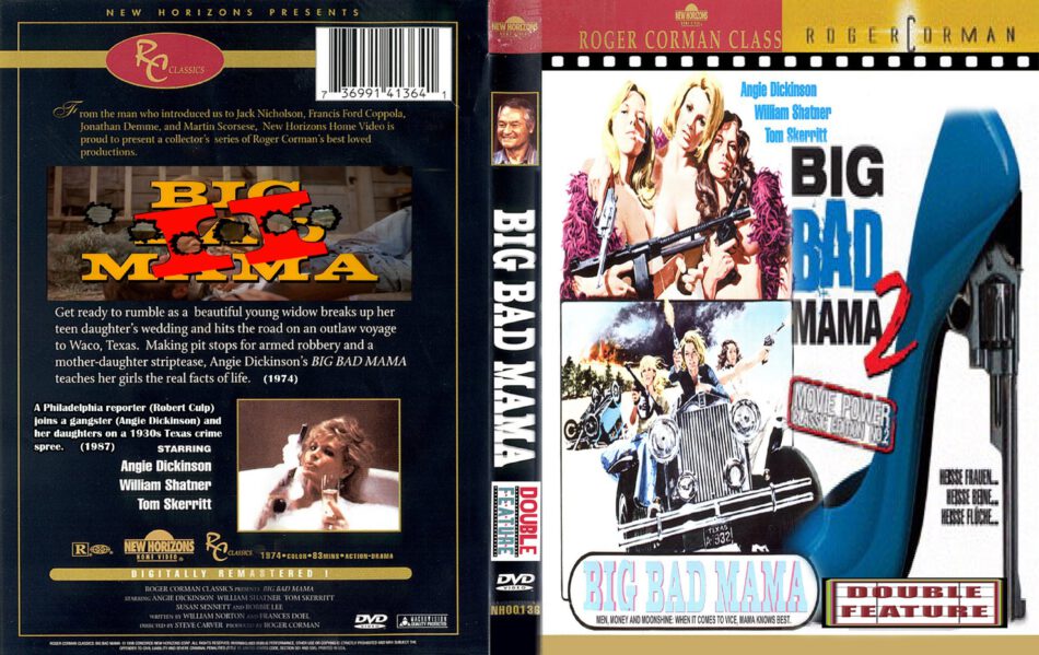 Big Bad Mama Double Feature DVD Cover (1974-1987) Custom Art