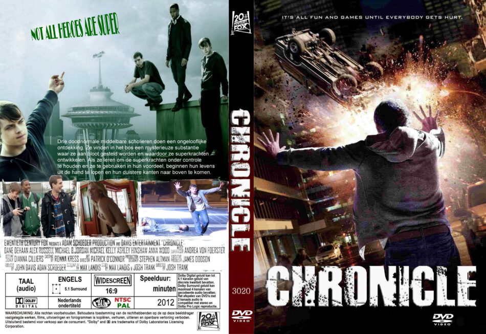 Chronicle DVD Cover (2012) R2 CUSTOM Dutch