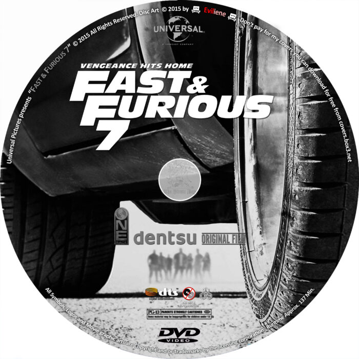 fast and furious 7 dvd label